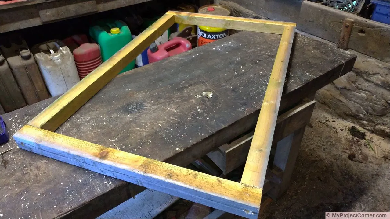 Wooden frame for recycled barrel planter