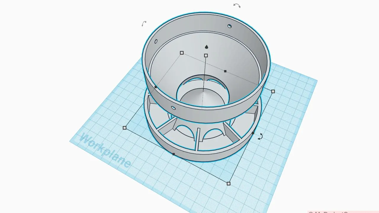 Updated design of 3D printed chicken feeder for PVC pipe