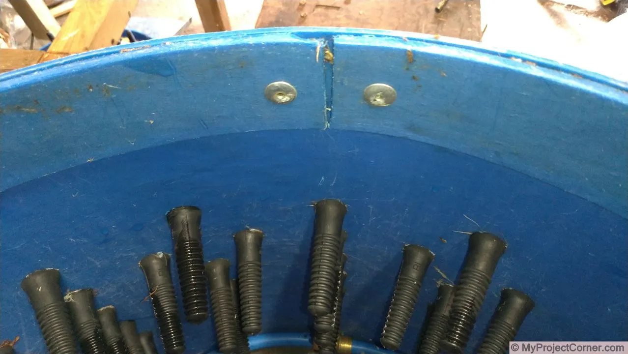 Homemade chicken plucker removable drum assembly