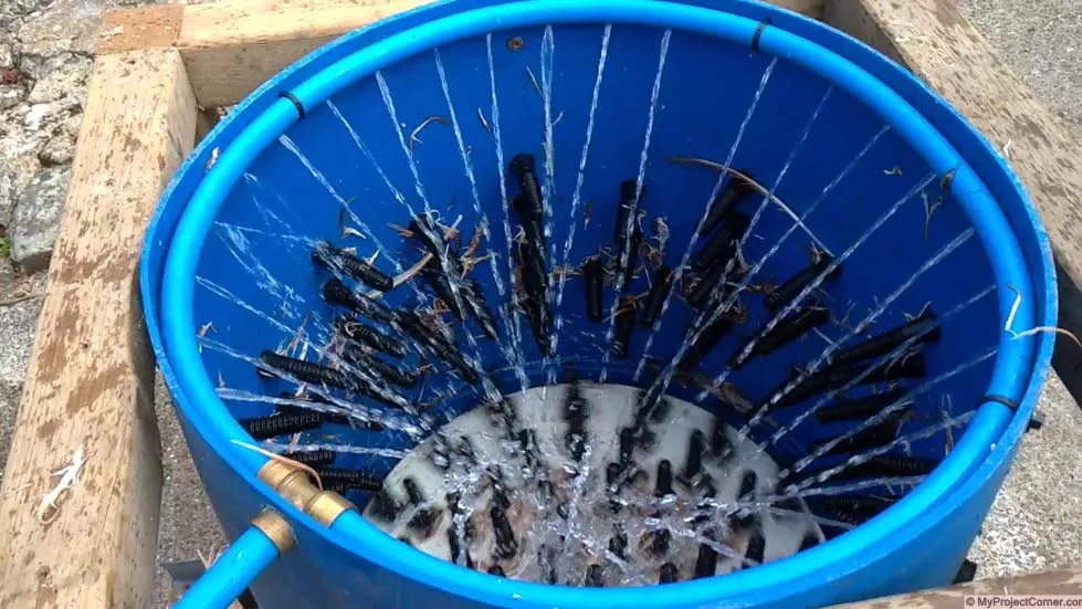 homemade chicken plucker sprinkler system