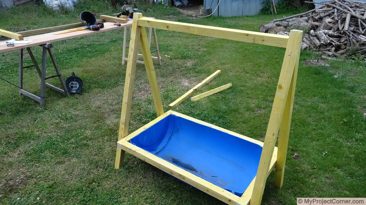 Building the framework for chicken slaughter station