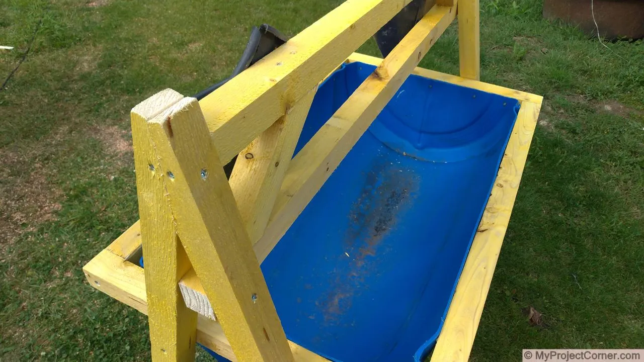 The bracing frames for chicken slaughter station