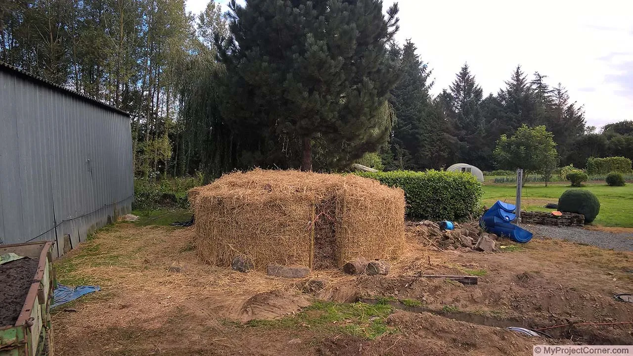 Finished compost heating system