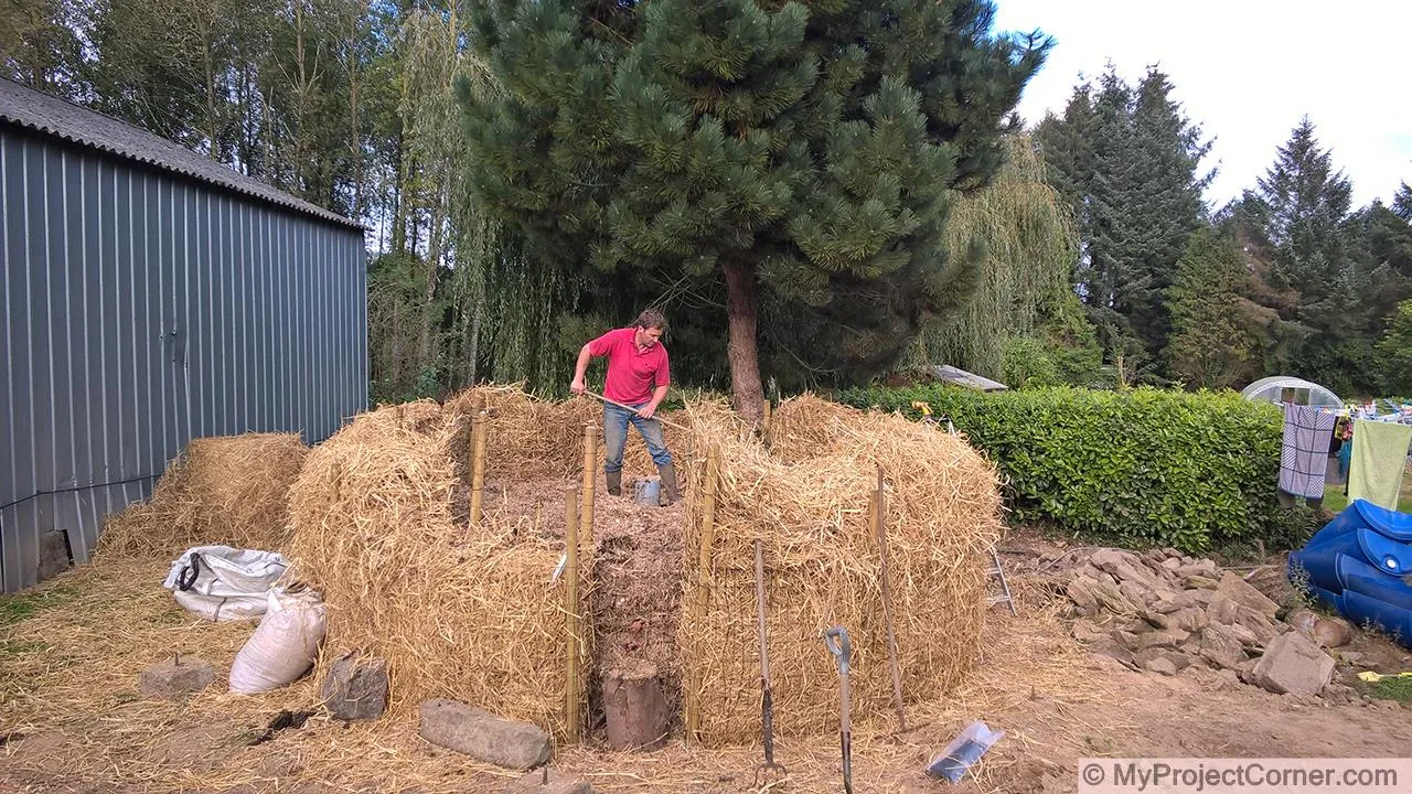 Building the compost heating system
