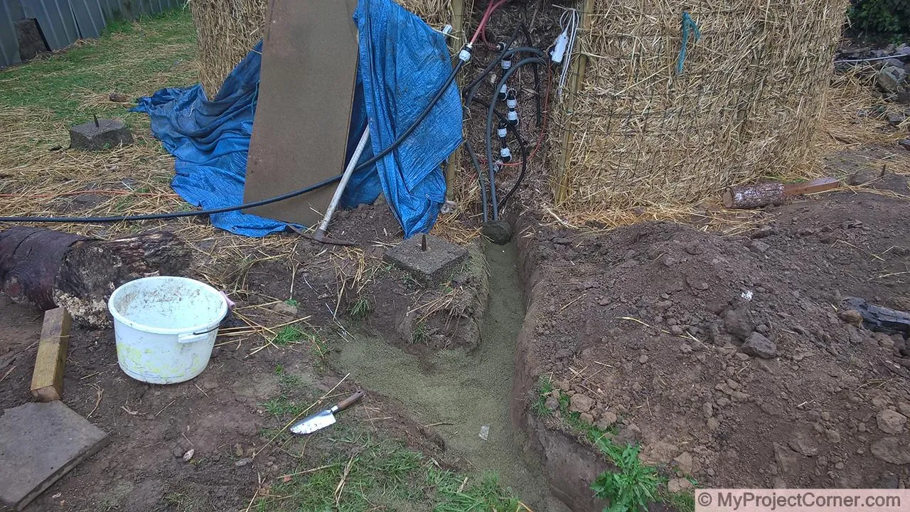 connecting the compost heating system