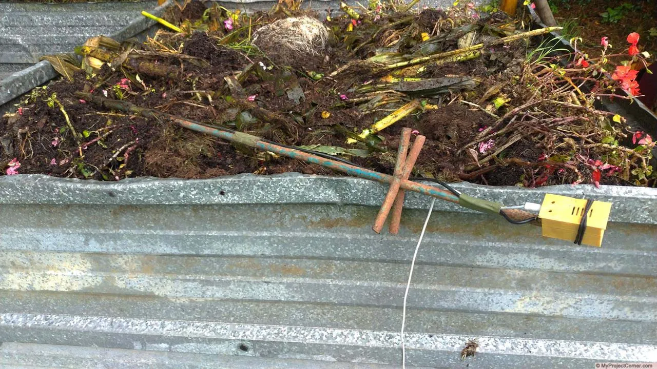 Measuring compost temperature with ESP8266 sensor