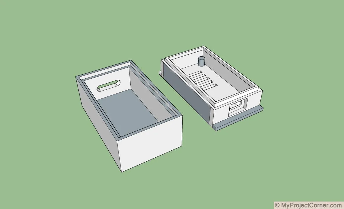 SketchUp model of esp8266 housing