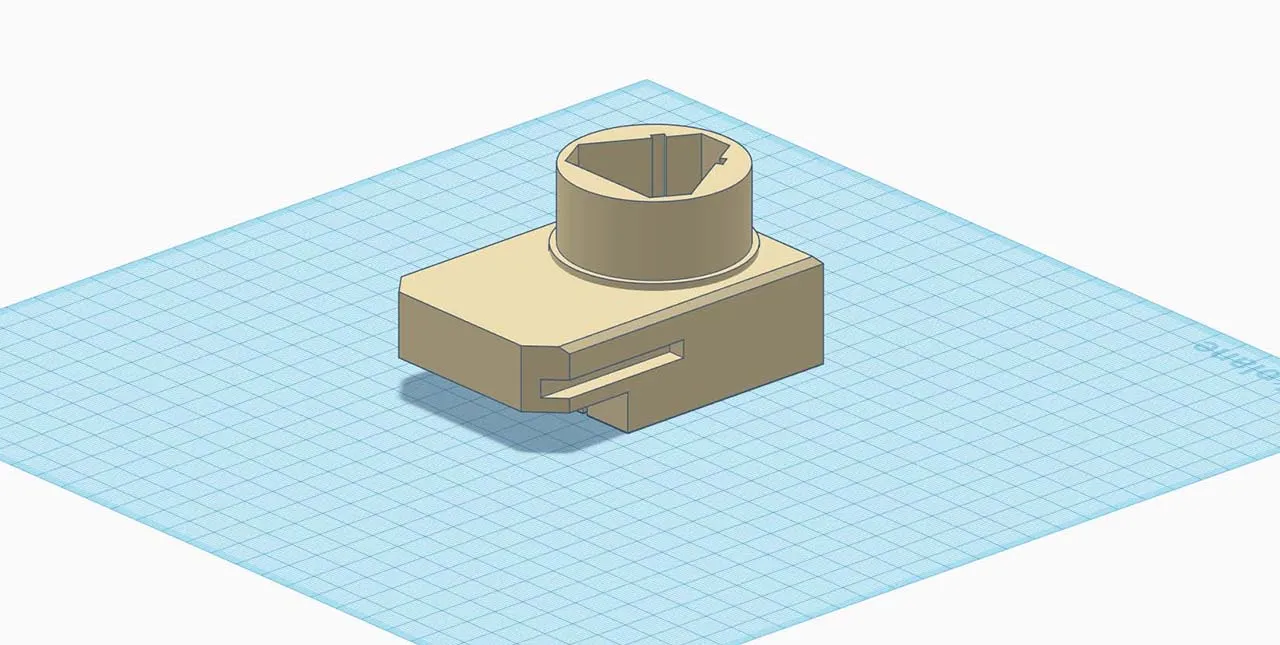 tinkercad model of assembled parts