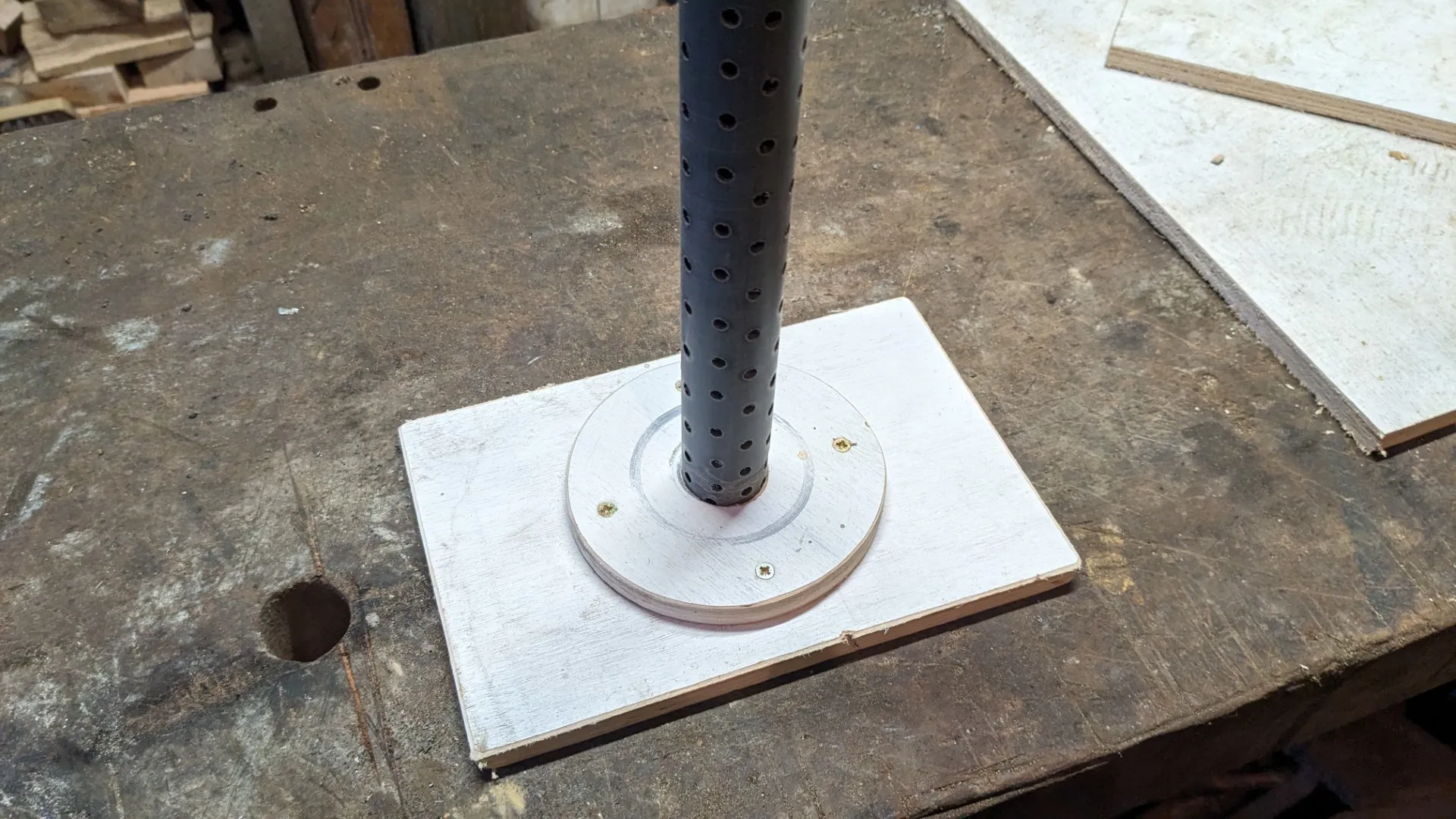 making the press for paper and sawdust logs