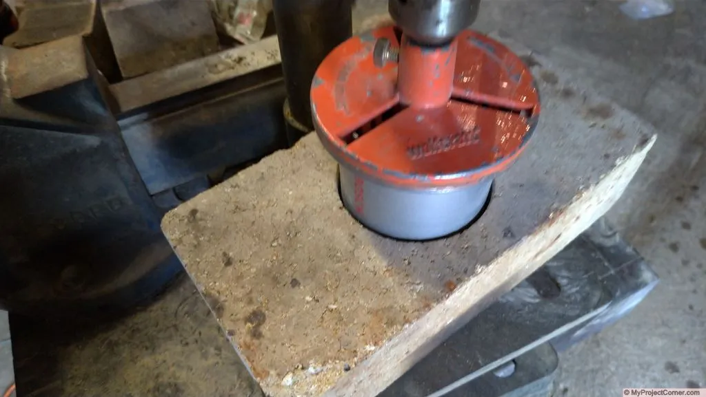 Drilling the fire brick