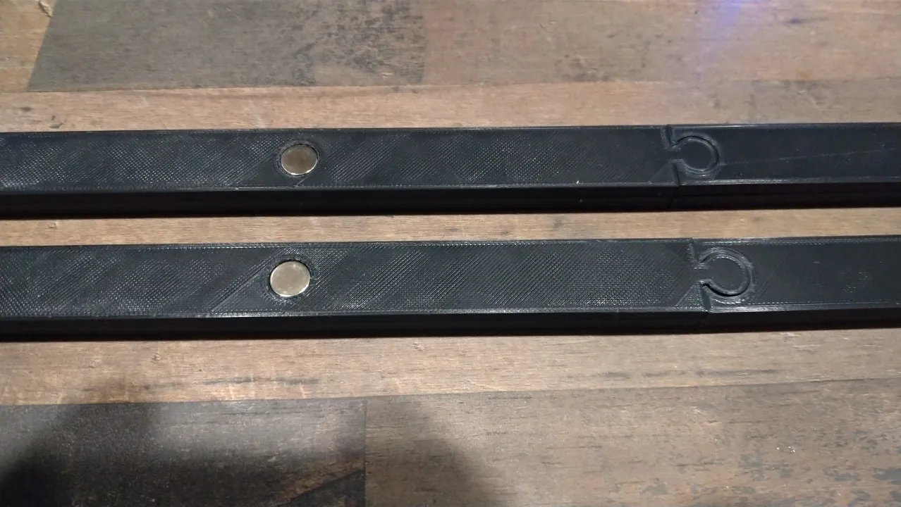 magnets installed in poster holder