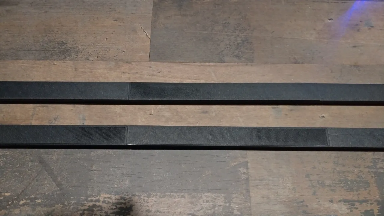 Glued front sections of magnetic poster holder