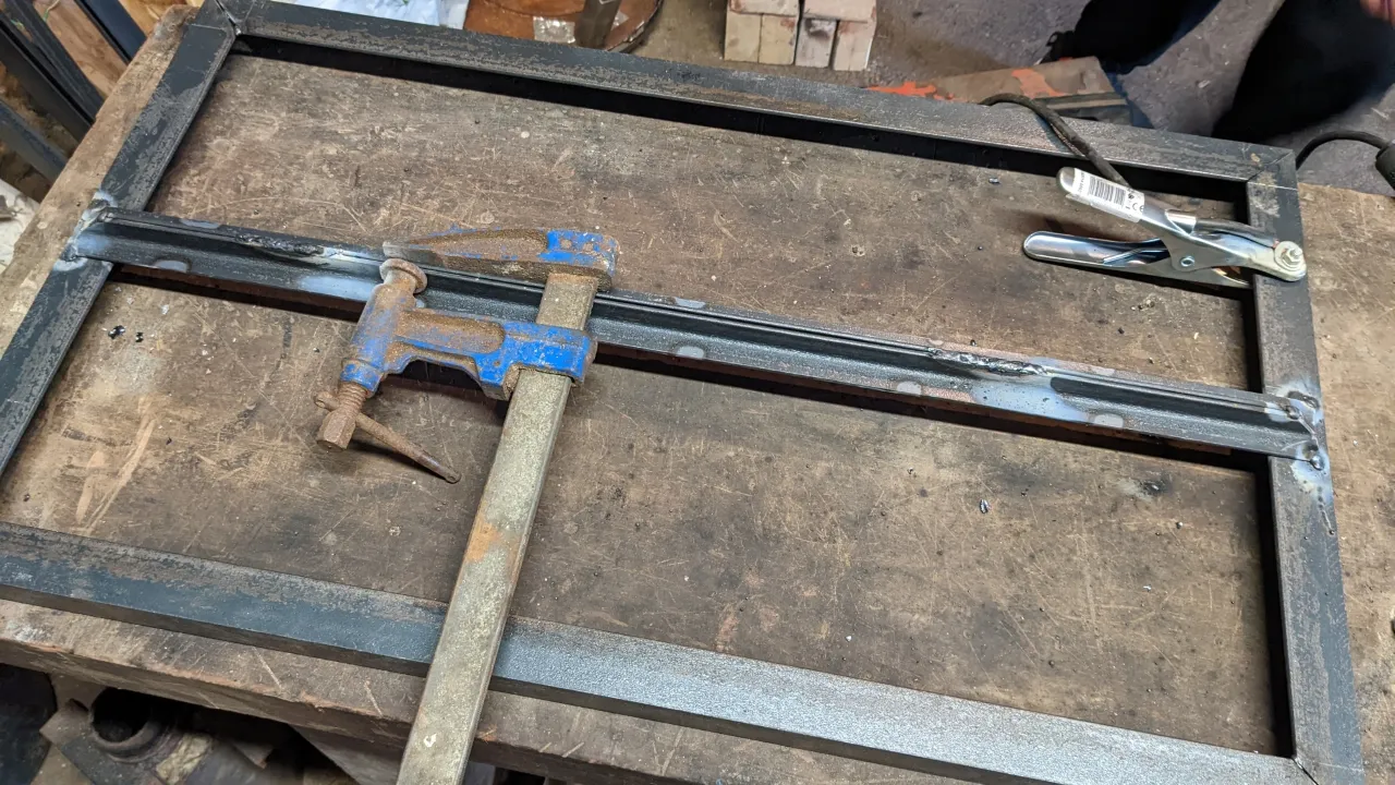 rocket stove base frame welding