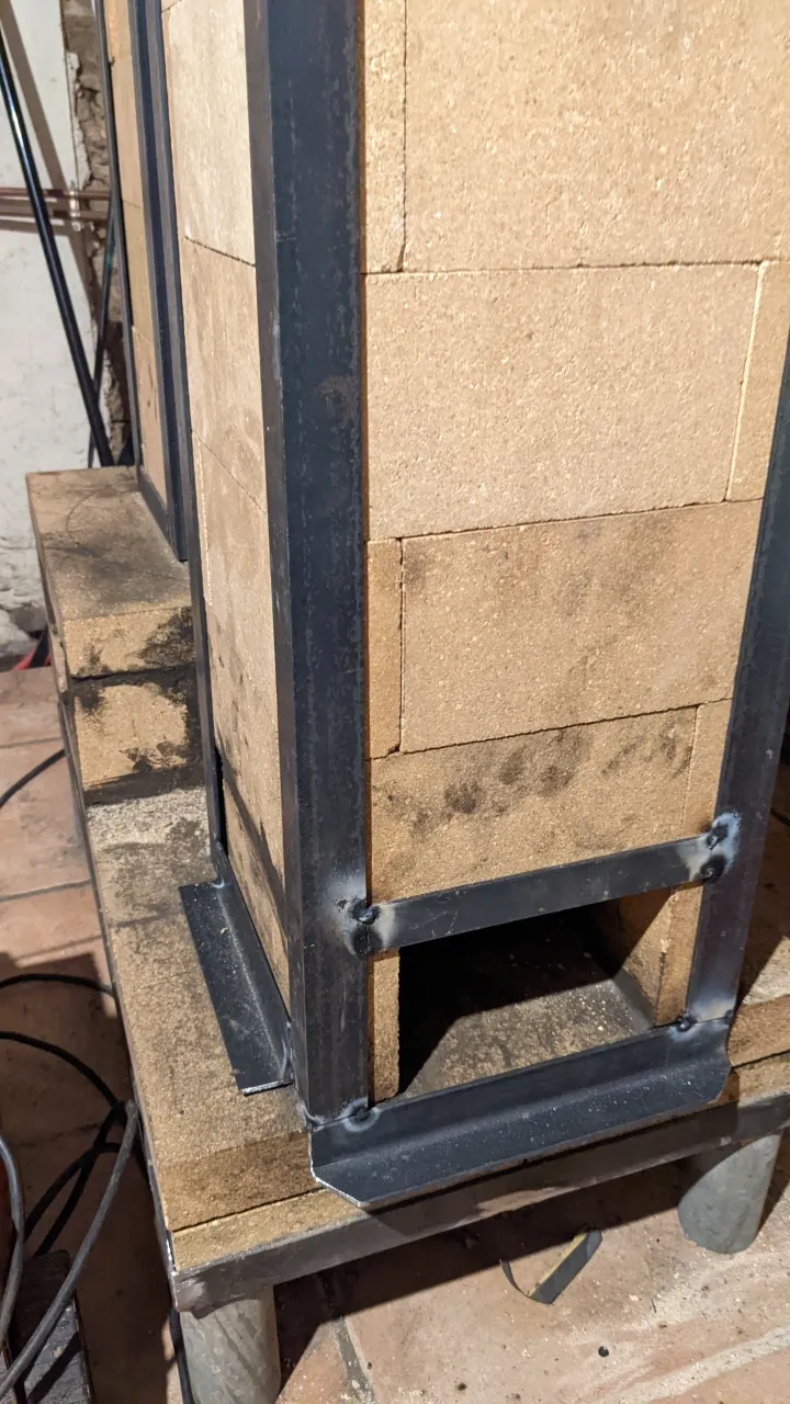 adding steel framework to the fuel feed