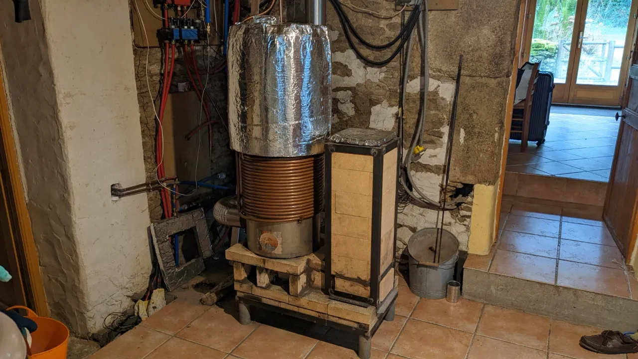 rocket stove ready for first test run