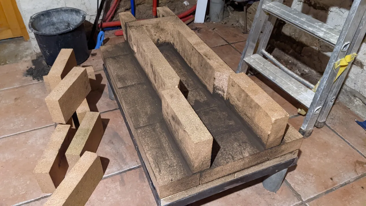 rocket stove third layer finished