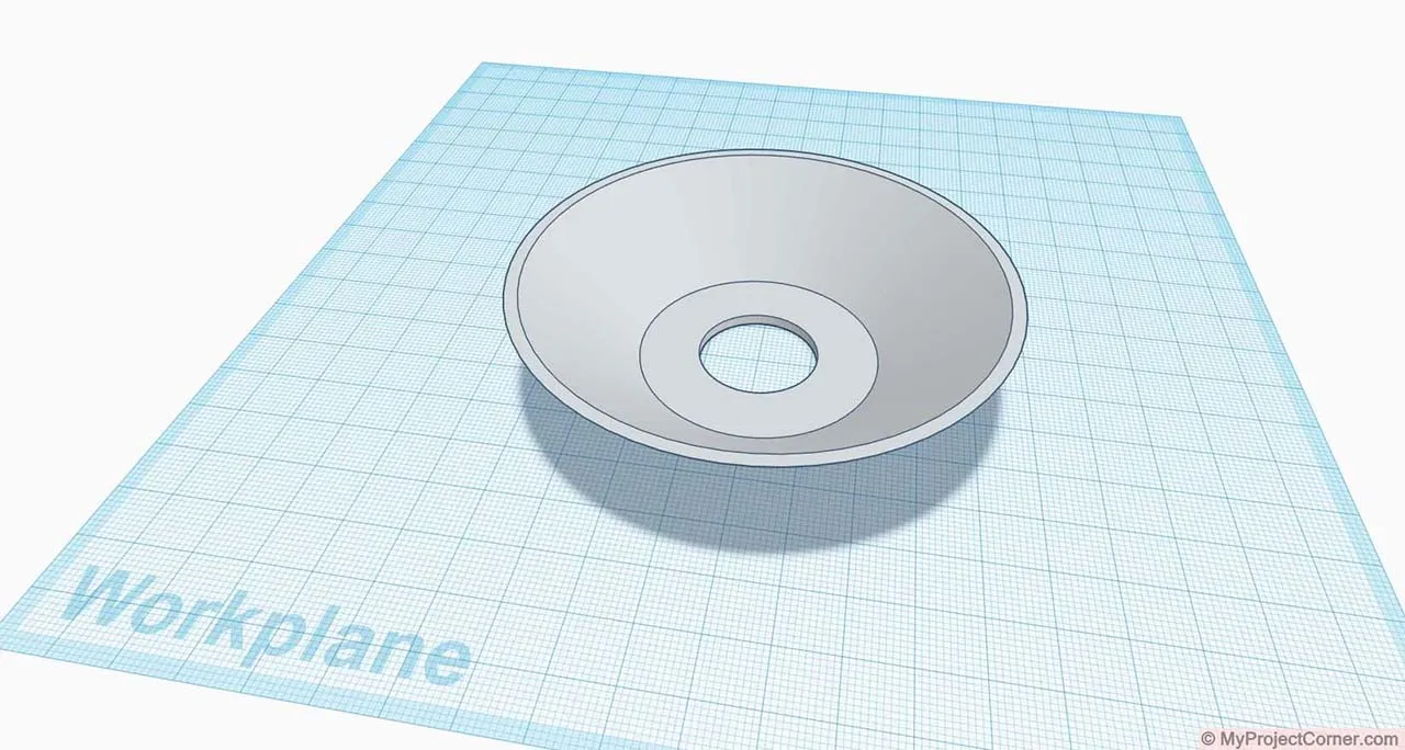 TinkerCad model for the 3d printed sticky dead fly catcher