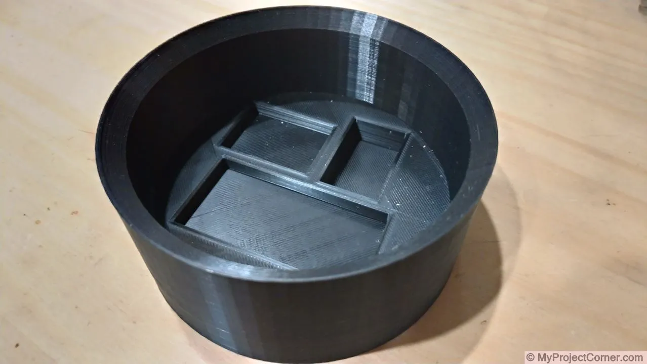 3d printed base for sunrise lamp ready for assembly