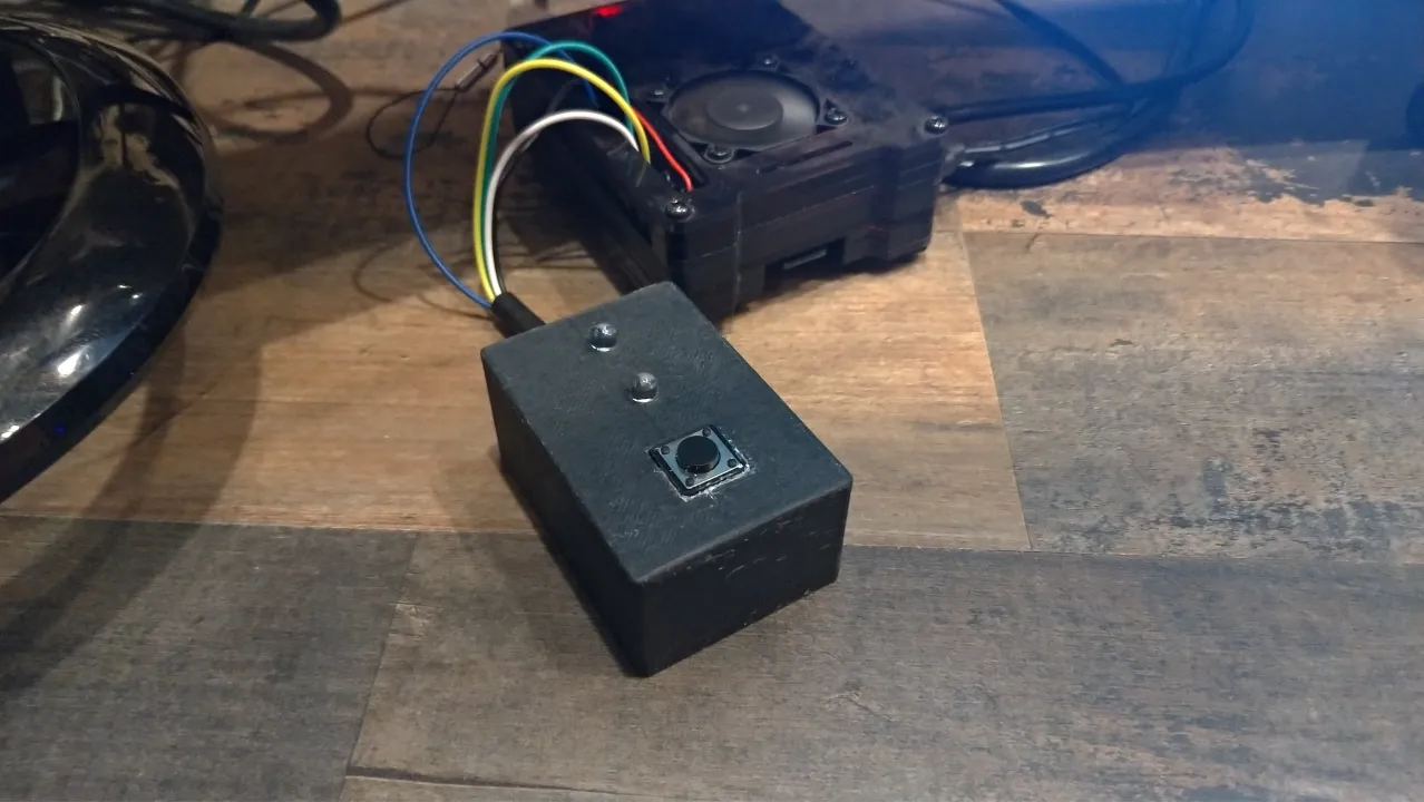 The Finished Raspberry pi time recorder connected and ready