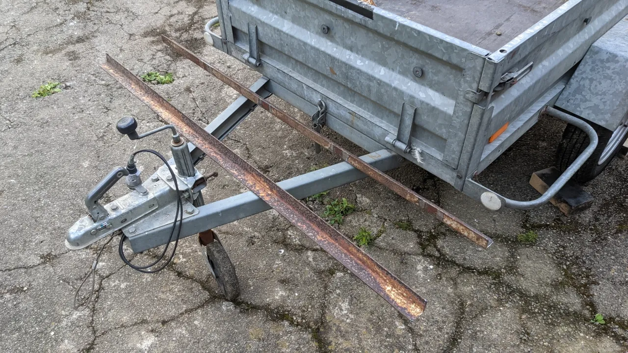 Homemade diy car trailer bike rack