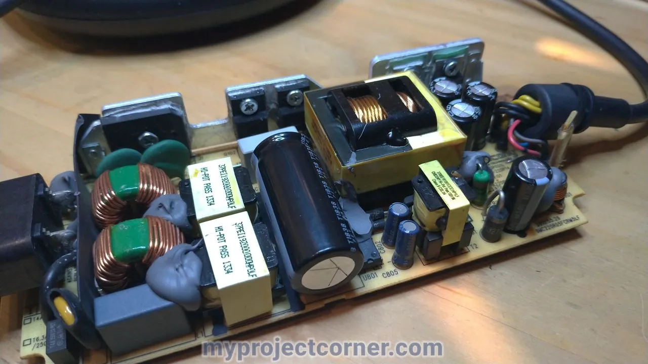 Xbox one PSU circuit board with capacitors changed