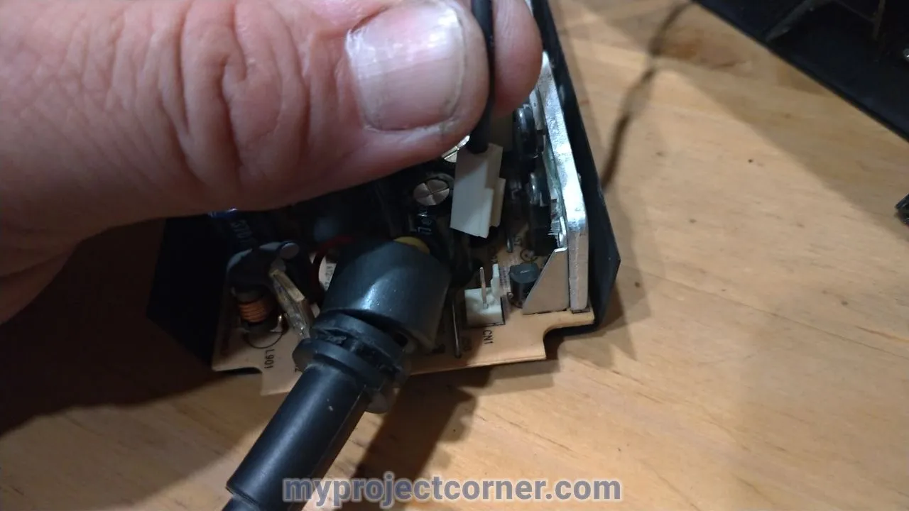 disconnecting and removing top half of xbox psu case